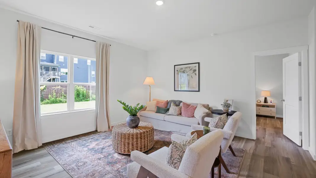 Furnished interior in a model home at The Hideaway at Edgestone in Ooltewah (Image 18).