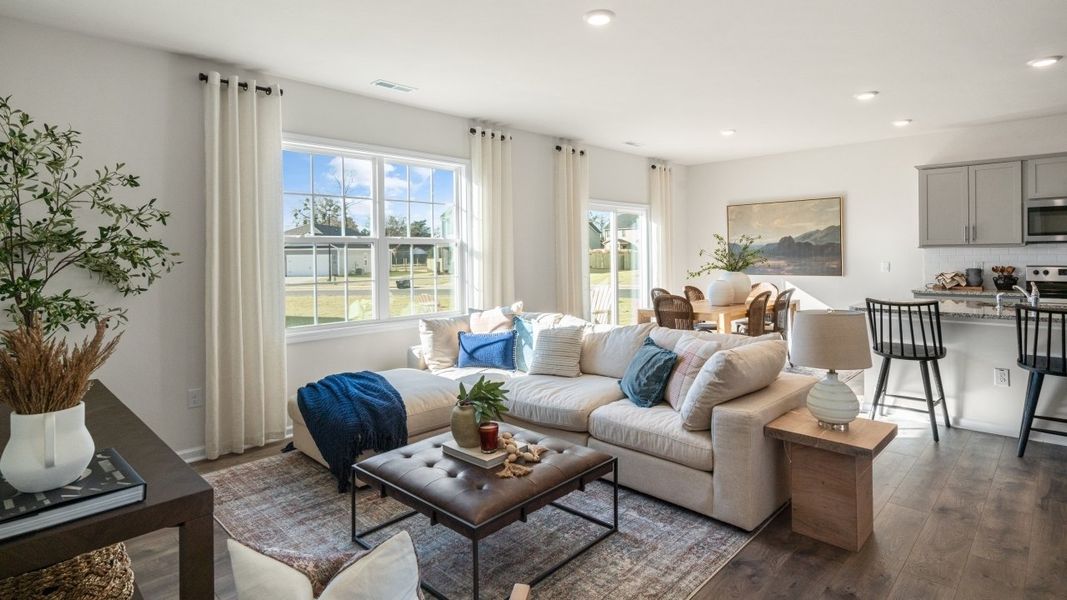 Furnished interior in a model home at The Estates at Edinborough in Gibsonville (Image 27).