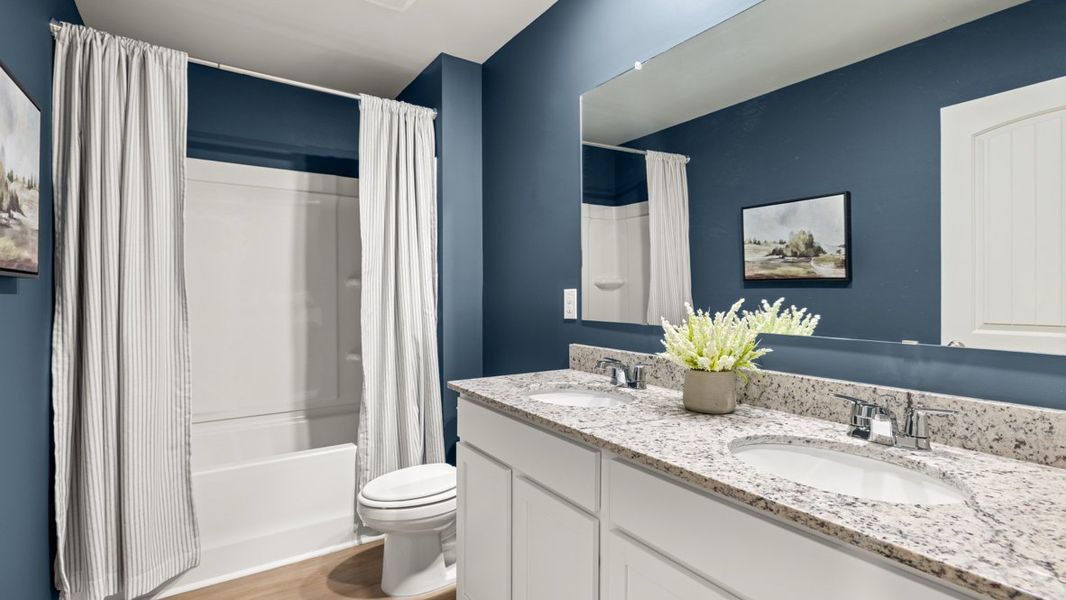 Furnished interior in a model home at Oconee Overlook in Gainesville (Image 18).