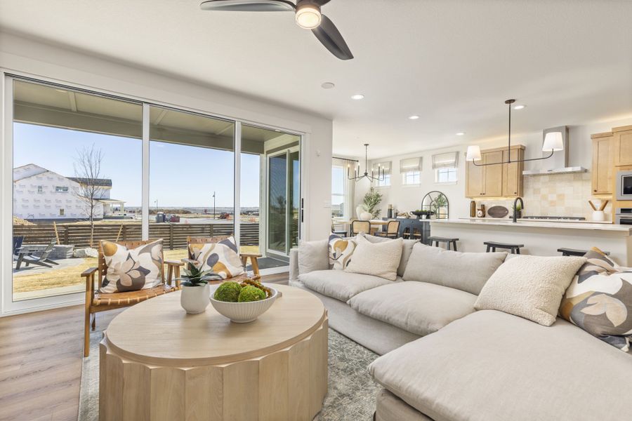 Furnished interior in a model home at Barefoot Lakes in Firestone (Image 6). Furnished interior in a model home at Barefoot Lakes in Firestone (Image 6).
