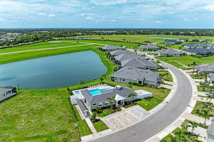 Aerial view of the The Laurels community in Parrish, FL, showing layout and nearby surroundings (Image 15).