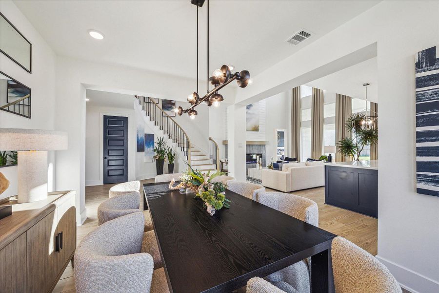 Furnished interior in a model home at Meridiana - 50' in Manvel (Image 6). Furnished interior in a model home at Meridiana - 50' in Manvel (Image 6).