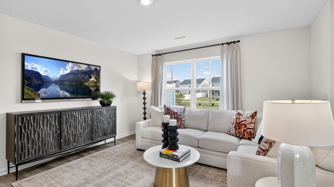 Furnished interior in a model home at The Townes at Belle Grove in Wendell (Image 23).