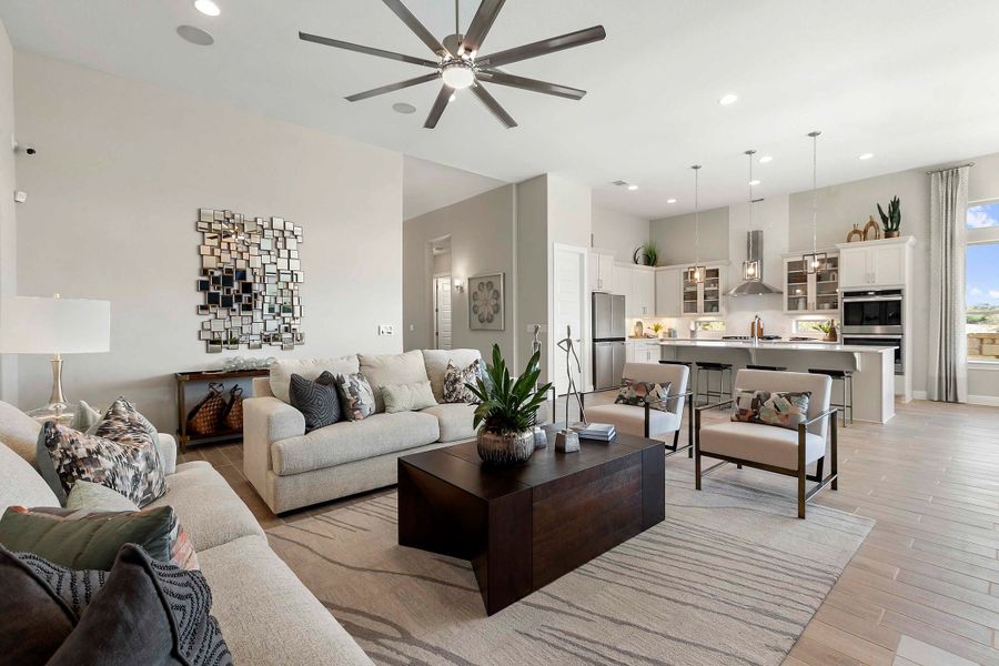 Furnished interior in a model home at Persimmon in Buda (Image 5).