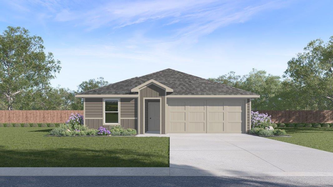 Front exterior of a home in the Whitetail Run community, located in Caldwell, TX (Image 2). Front exterior of a home in the Whitetail Run community, located in Caldwell, TX (Image 2).