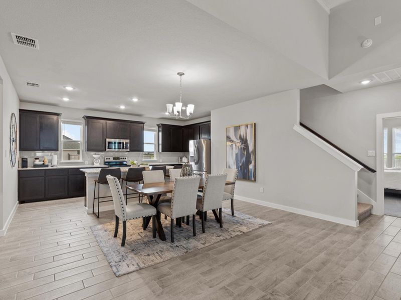 Furnished interior in a model home at Hannah Heights in Seguin (Image 4).