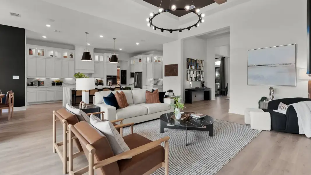 Furnished interior in a model home at Megan's Landing in Castroville (Image 8). Furnished interior in a model home at Megan's Landing in Castroville (Image 8).