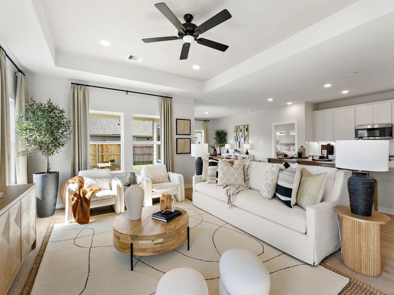 Furnished interior in a model home at Sundance Cove in Crosby (Image 7).