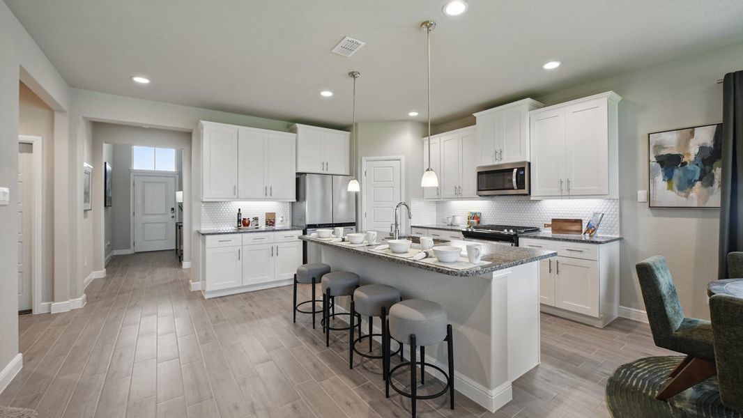 Furnished interior in a model home at Rock Creek Ranch in Fort Worth (Image 25).