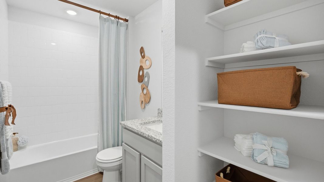 Furnished interior in a model home at Eagles Landing in Waco (Image 27).