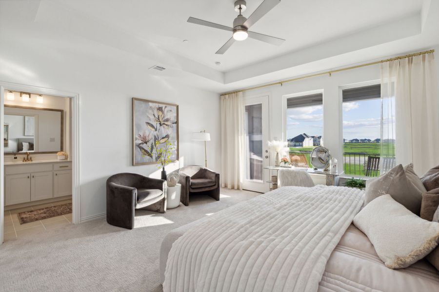 Furnished interior in a model home at Hazelwood in Frisco (Image 25).