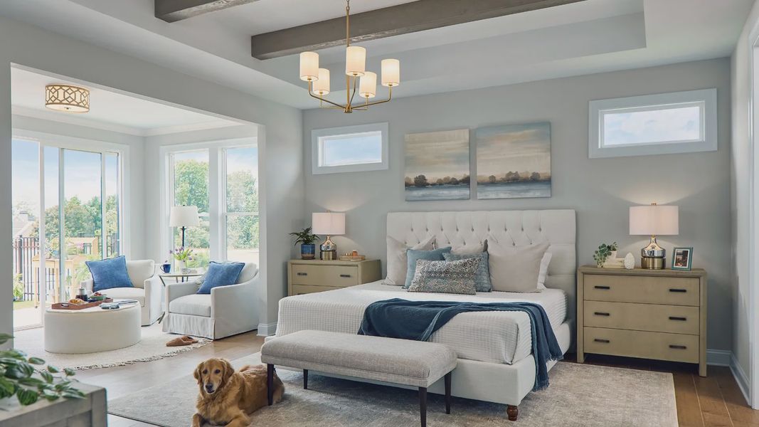 Furnished interior in a model home at The Courtyards at Quail Park in Mint Hill (Image 21).