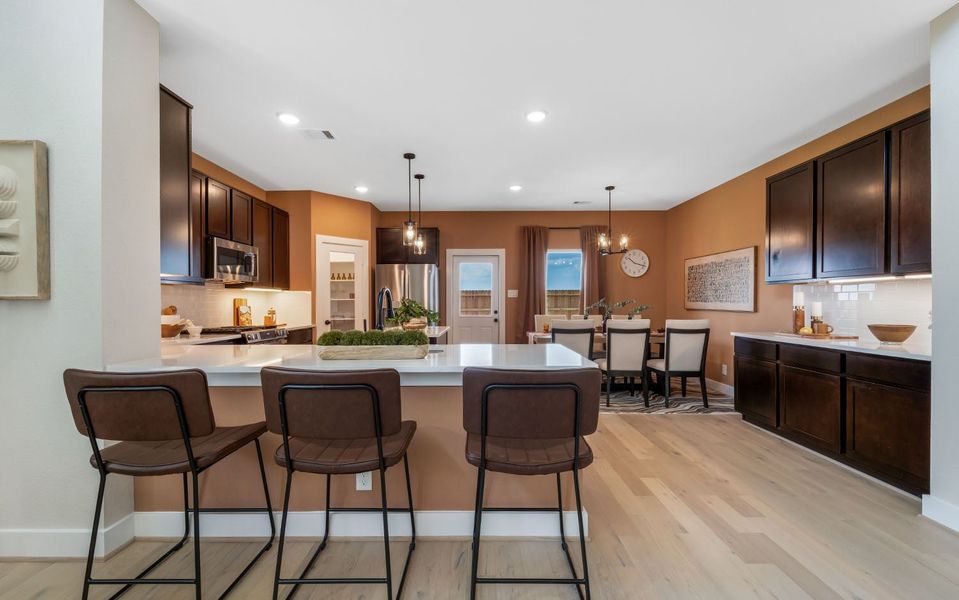 Furnished interior in a model home at Harvest Pointe in Needville (Image 7).