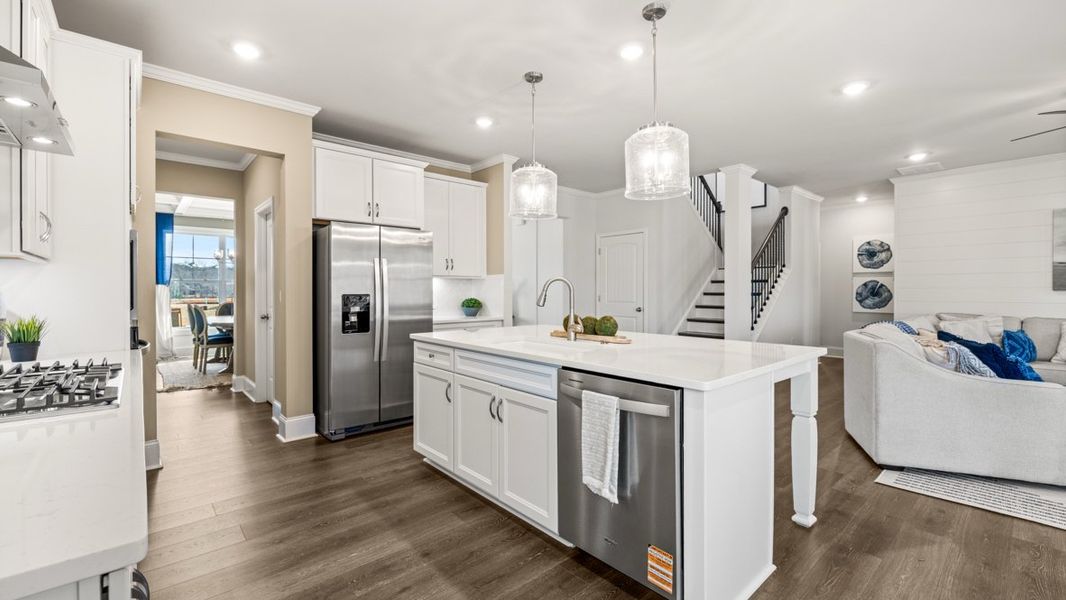 Furnished interior in a model home at Thalley Creek Estates in Cumming (Image 8).