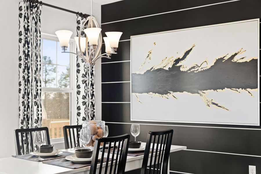 Furnished interior in a model home at Haven at Rocky River in Concord (Image 18).