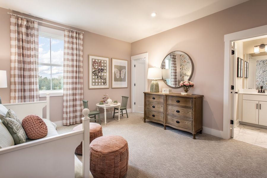 Furnished interior in a model home at The Paddocks at Doc Hughes in Buford (Image 13).