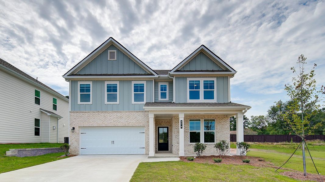 Front exterior of a home in the Abbotts Crossing community, located in Conyers, GA (Image 8).