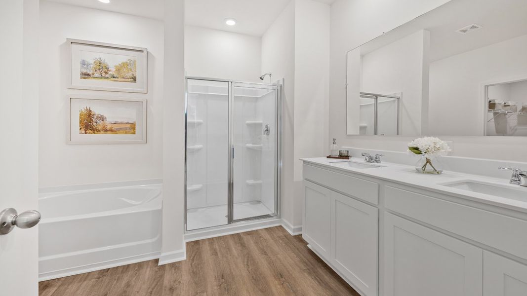 Furnished interior in a model home at Cottages at Blue Ridge in Bonaire (Image 18).