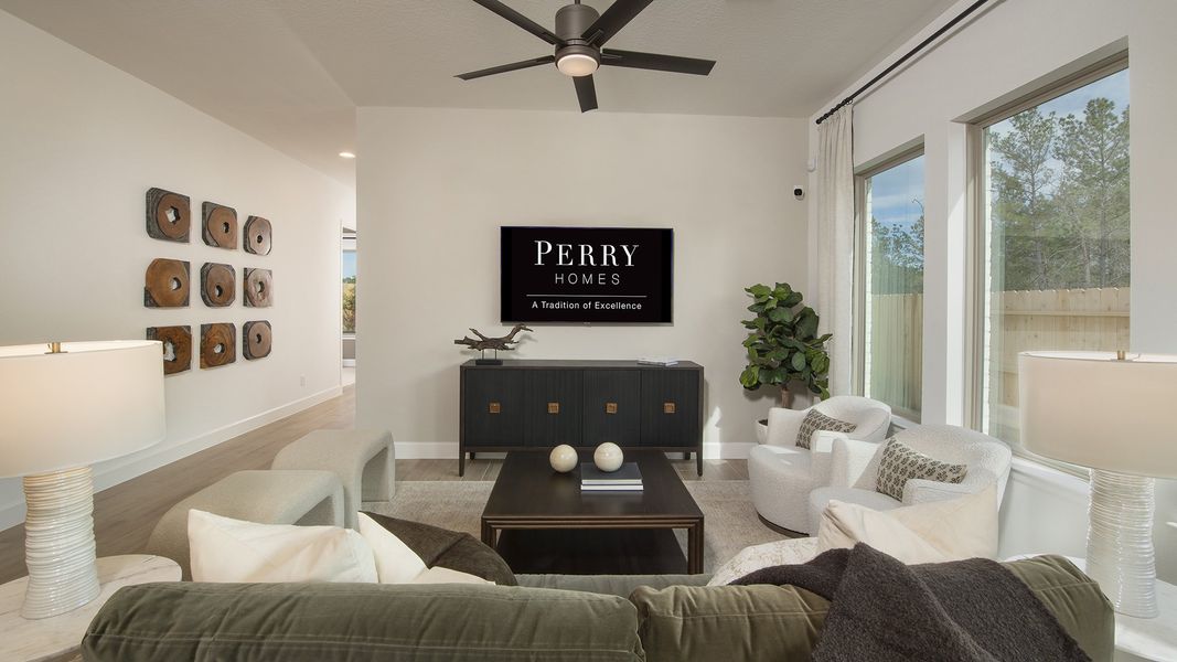 Furnished interior in a model home at Wildtree 40' in Magnolia (Image 7). Furnished interior in a model home at Wildtree 40' in Magnolia (Image 7).