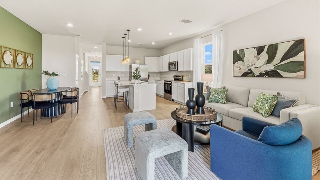 Furnished interior in a model home at The Gardens at Bay Street in Sarasota (Image 5). Furnished interior in a model home at The Gardens at Bay Street in Sarasota (Image 5).