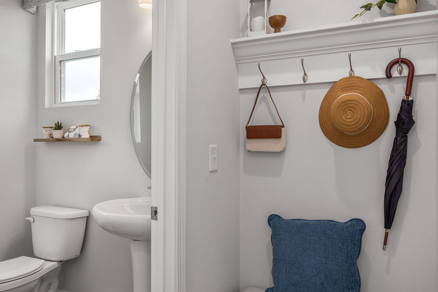 Furnished interior in a model home at Gregory Village Townhomes in Lillington (Image 23).