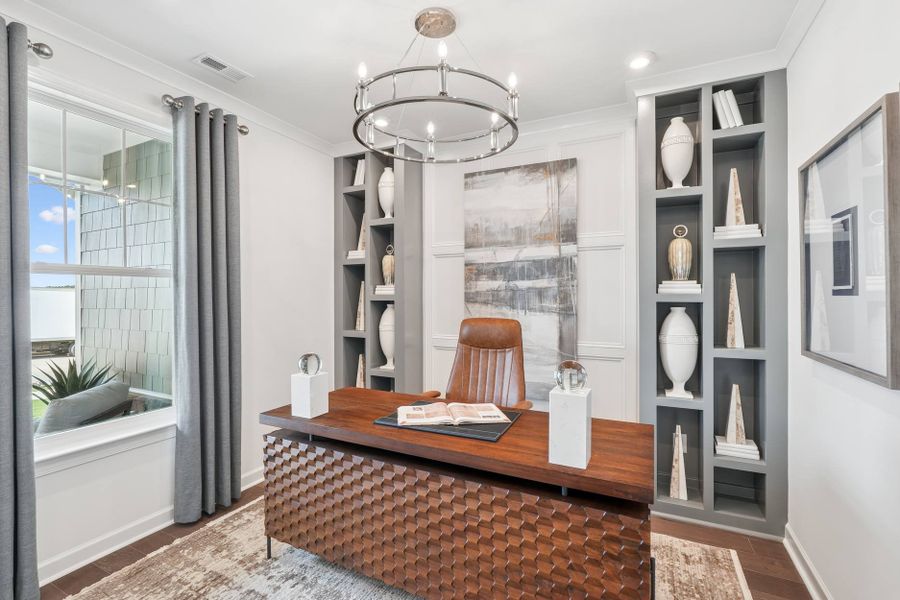 Furnished interior in a model home at The Meadows Collection at Serenity in Fuquay Varina (Image 16).