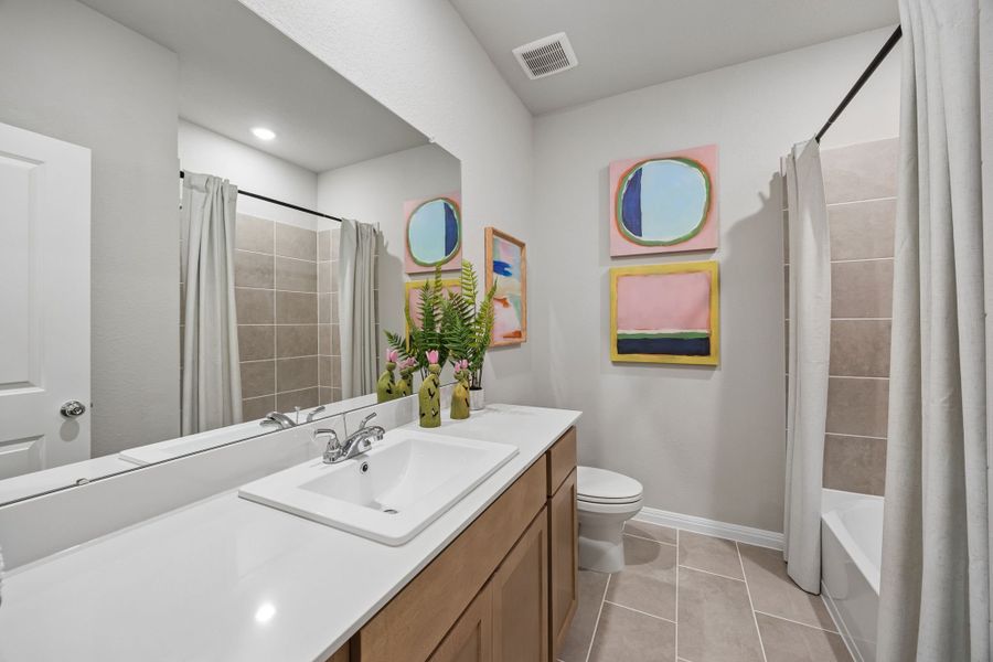 Bathroom in the Oak Model Home by Trophy Signature Homes