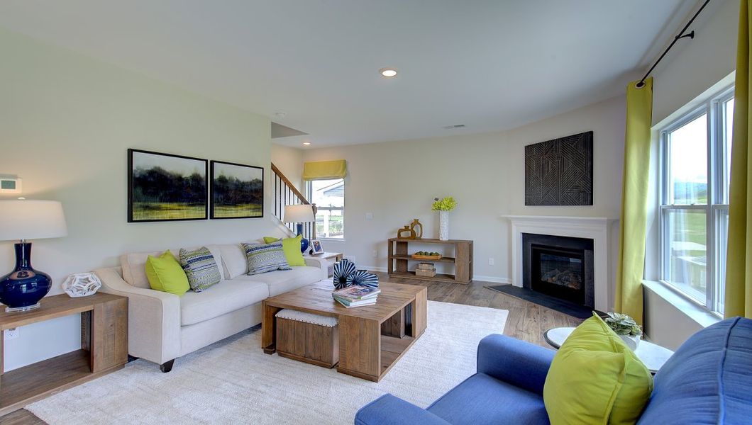 Furnished interior in a model home at Tap Root Farms in Fletcher (Image 12).