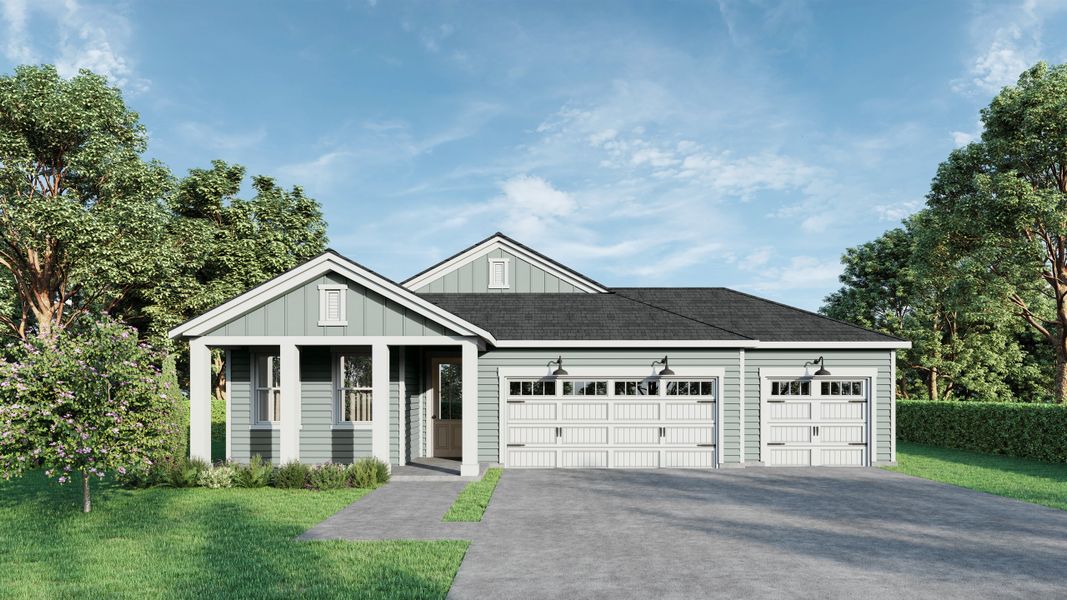 Front exterior of a home in the Palm Coast Homes community, located in Palm Coast, FL (Image 1).