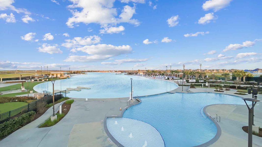 Aerial view of the Lago Mar community in Texas City, TX, showing layout and nearby surroundings (Image 16).