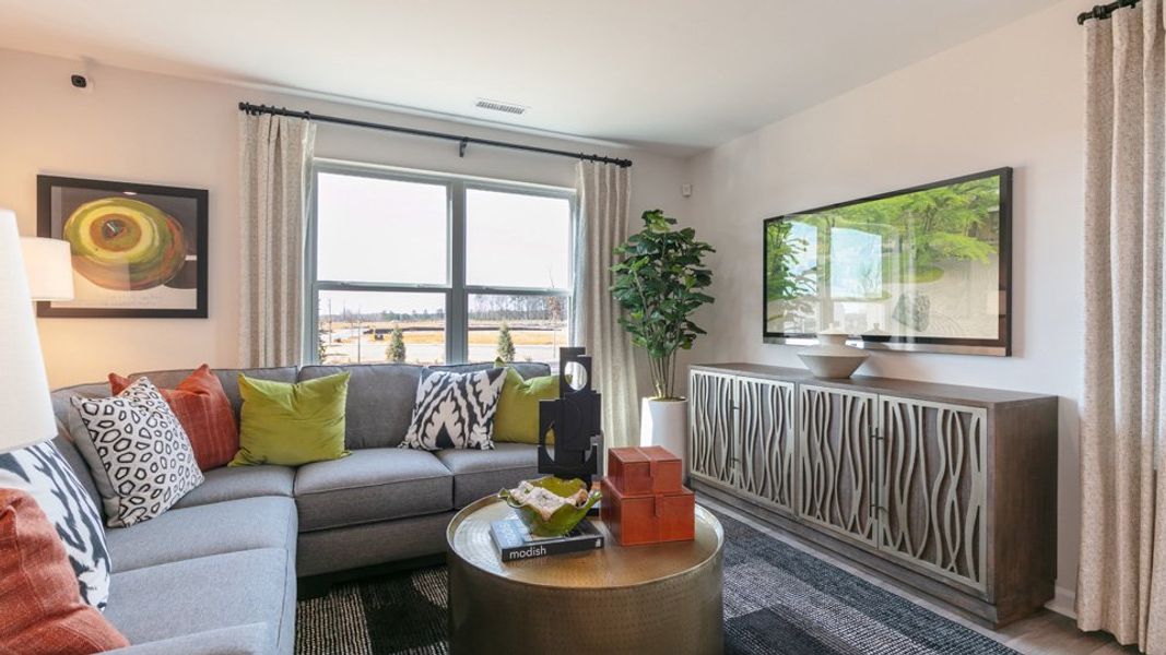 Furnished interior in a model home at Battle Crossing in Raleigh (Image 16).