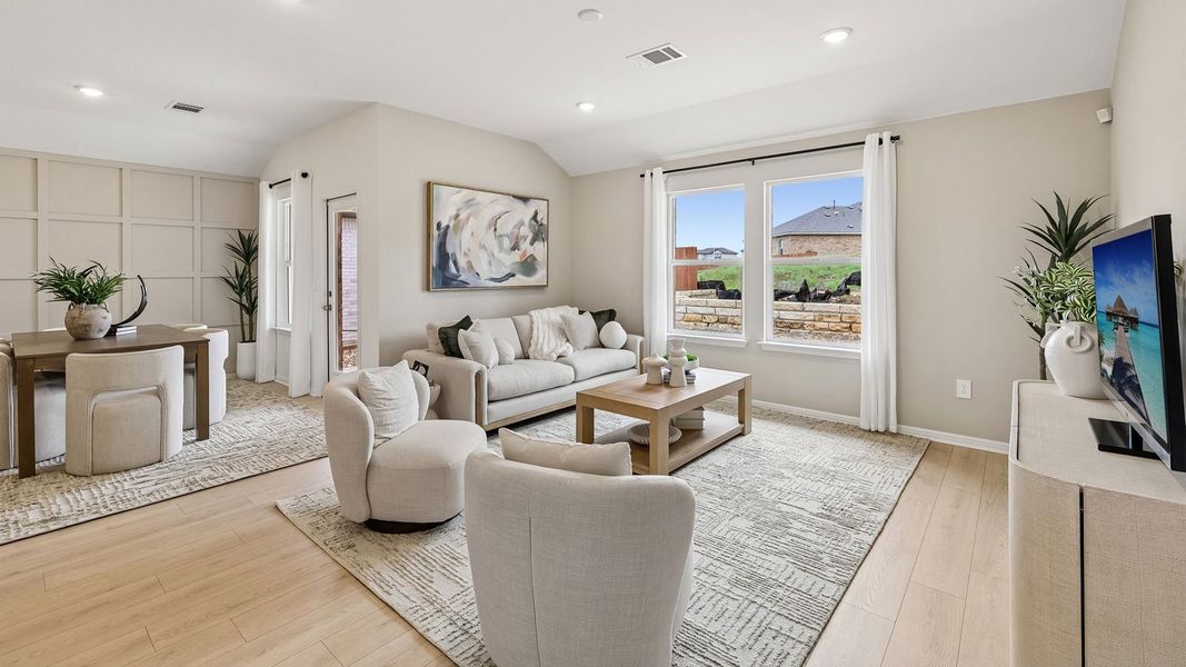 Furnished interior in a model home at Bar W Ranch in Leander (Image 11).