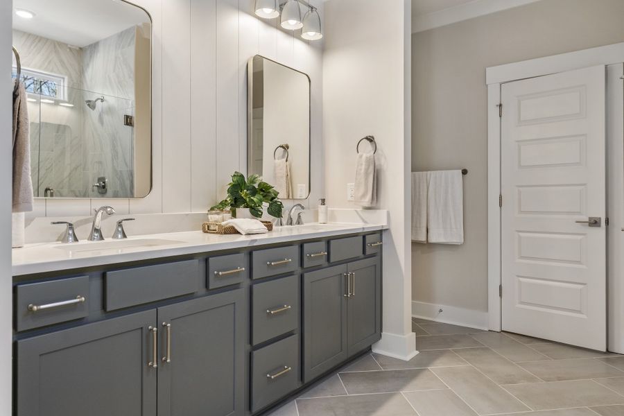 Furnished interior in a model home at Saratoga Oaks in Williamston (Image 26).