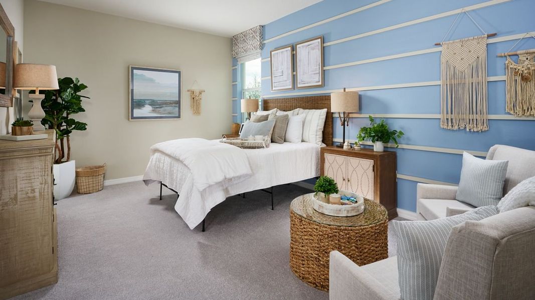 Furnished interior in a model home at Cypress Park Estates in Haines City (Image 25).