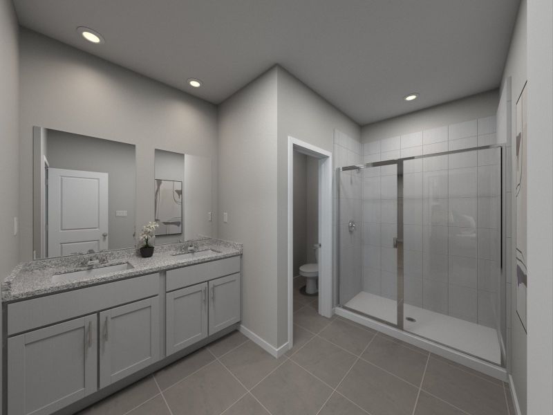 Furnished interior in a model home at Kings Creek - Premier Series in Jacksonville (Image 9).