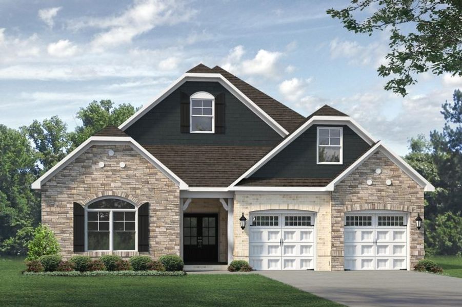 Front exterior of a home in the Weybridge community, located in Burlington, NC (Image 46).