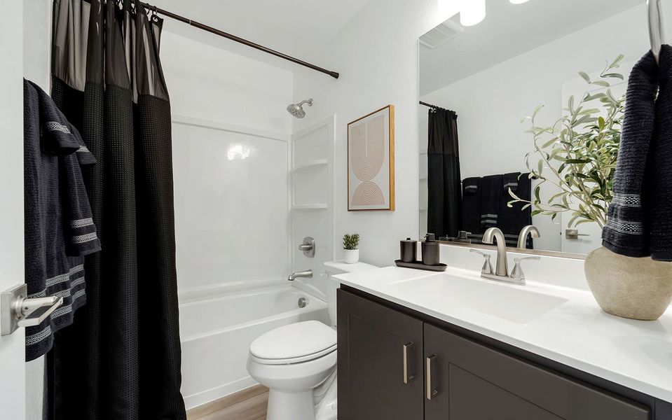 Furnished interior in a model home at Rancho Santa Rosa in Maricopa (Image 51).