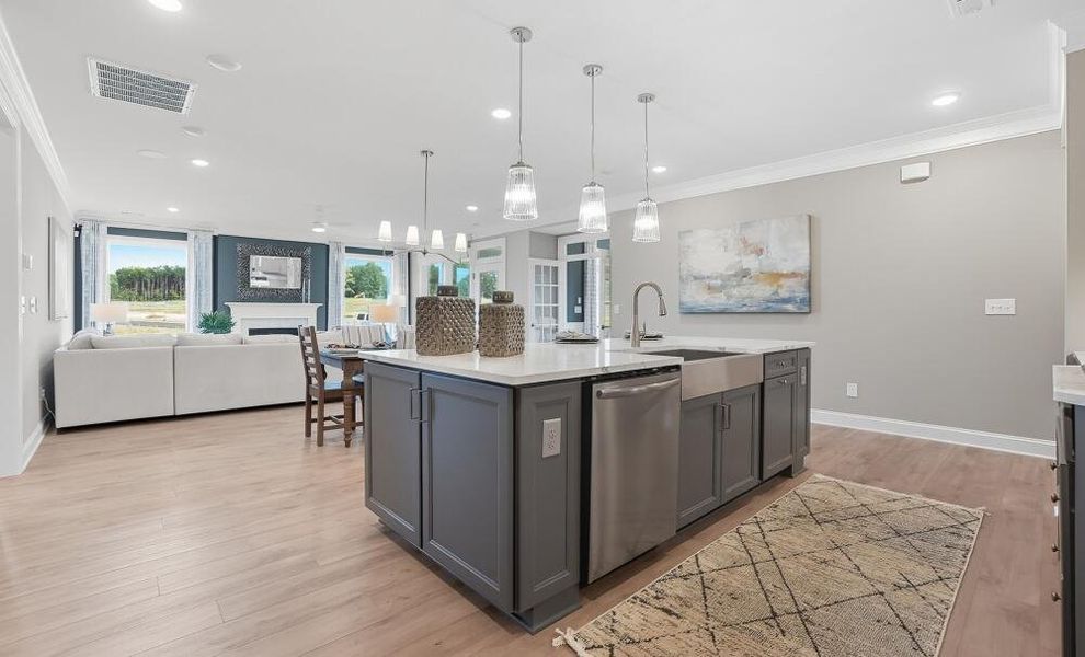 Furnished interior in a model home at Carrington in Stanley (Image 42).