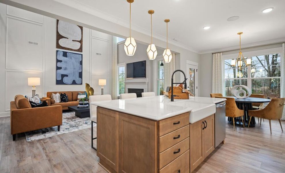 Furnished interior in a model home at Arbor West in Dawsonville (Image 6).