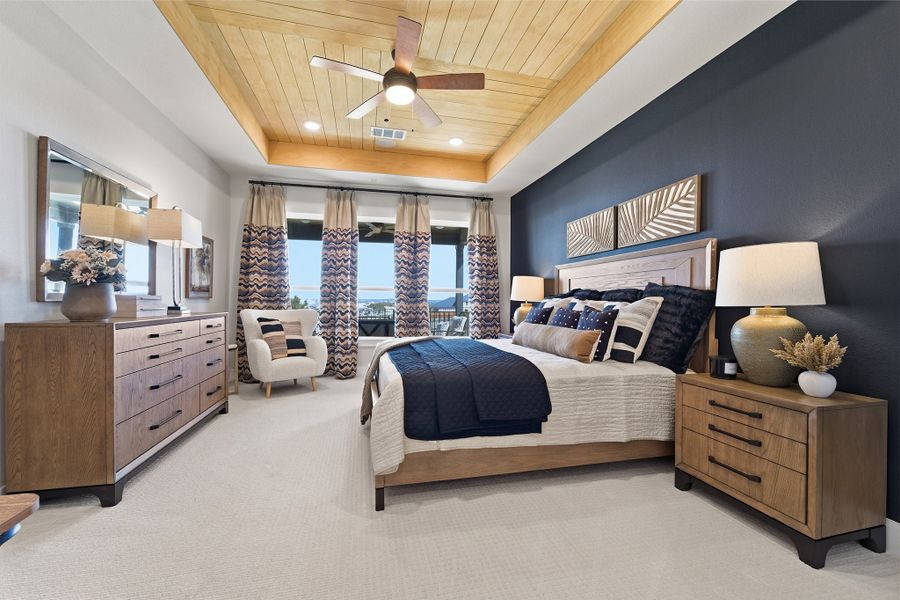 Furnished interior in a model home at Lariat in Liberty Hill (Image 40).