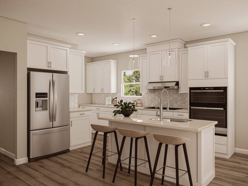 Furnished interior in a model home at Watkins Grove in Raleigh (Image 11).