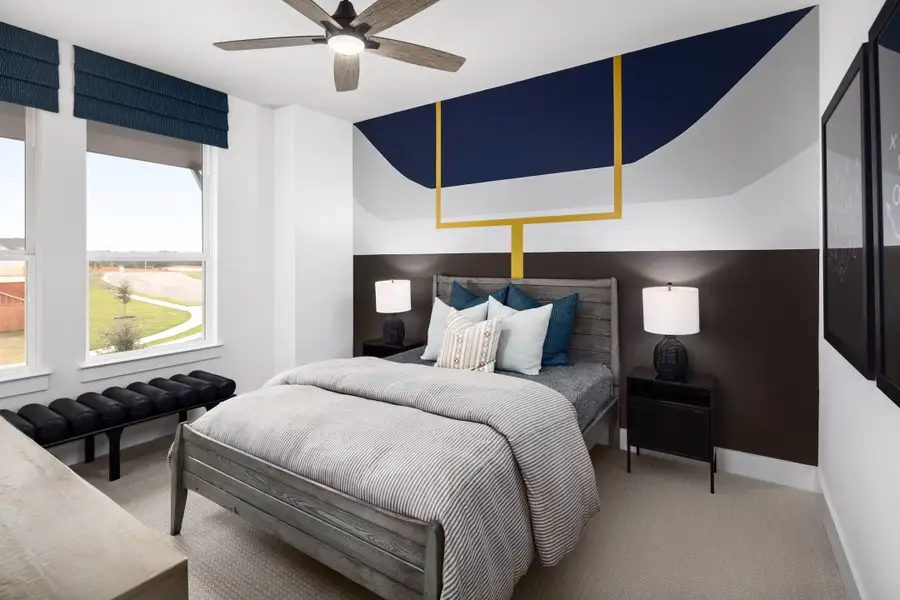 Furnished interior in a model home at 6 Creeks in Kyle (Image 33).