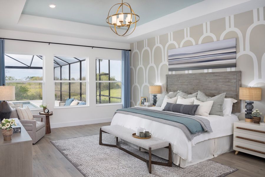 Furnished interior in a model home at Palmera Wellen Park - Classic Series in Venice (Image 22).