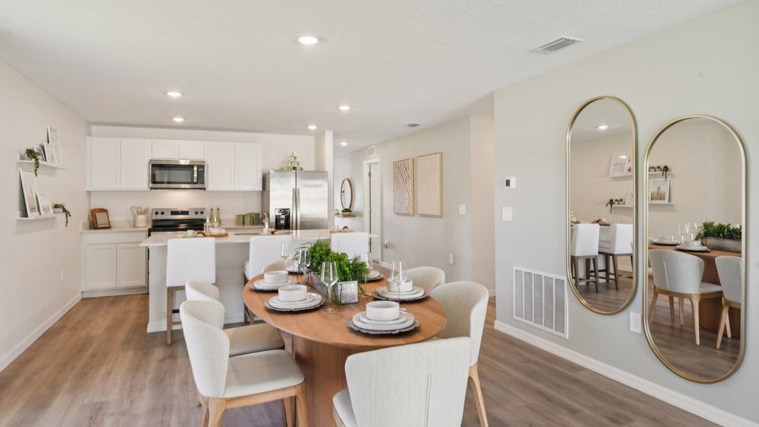 Furnished interior in a model home at Brighton Park in Hudson (Image 7).