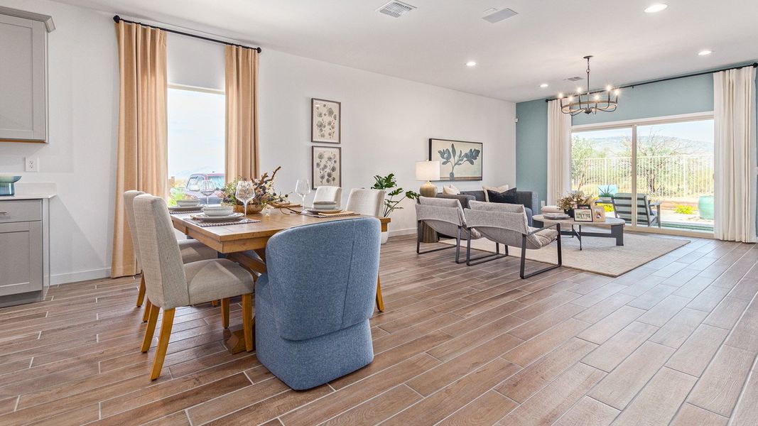 Furnished interior in a model home at Redford Estates in Tucson (Image 9).