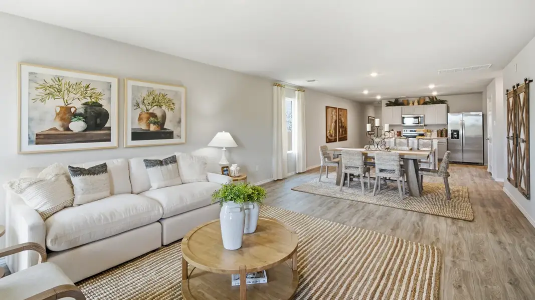 Furnished interior in a model home at Hidden Trails in Belton (Image 26).