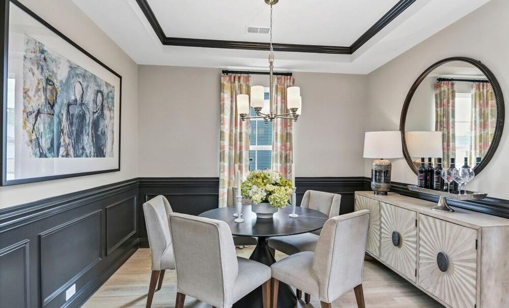 Furnished interior in a model home at Highland Bluff in Aiken (Image 7).