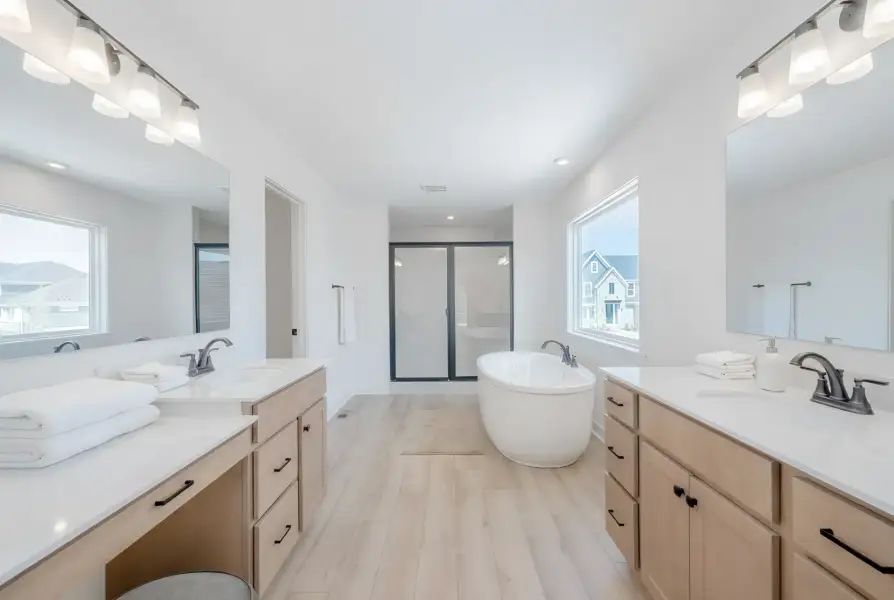 Furnished interior in a model home at The Meadows at Majors Drive in Cumming (Image 8).