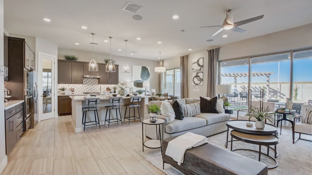 Furnished interior in a model home at Mirada Crossing in Goodyear (Image 27).