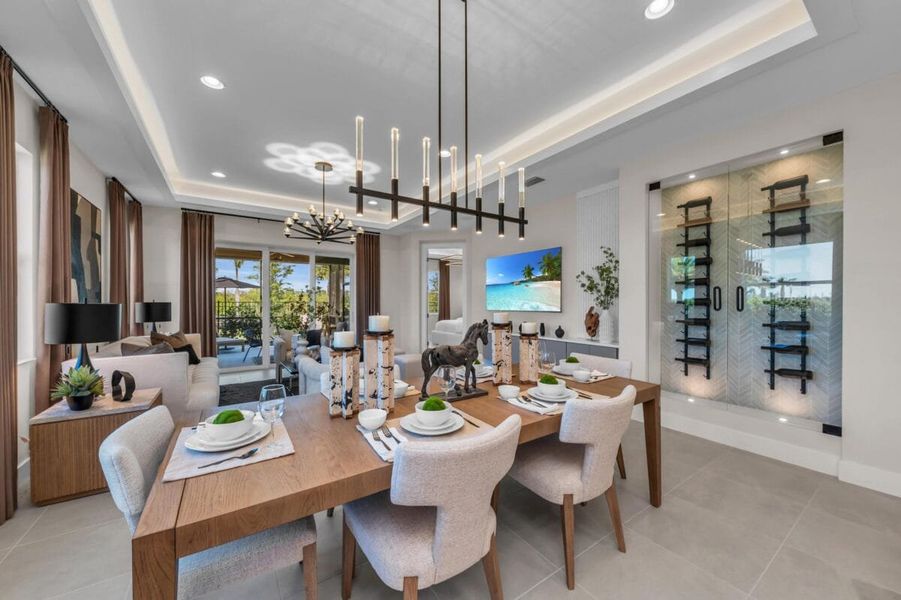 Furnished interior in a model home at Reflection Villas at Watercolor Place in Bradenton (Image 100).